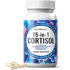 Cortisol Detox Supplement Men Women - Reduce Lower Cortisol High Cortisol Reducer Blocker Control - Supports Stress Mood Rest Adrenal Calm Relax with Ashwagandha L-Theanine Magnesium
