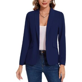 MINTLIMIT Women's Long Sleeve Work Casual Blazer Shawl Lapel Button Open Front Blazers Business Suit Jackets with Pockets