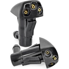 انقر وتناسب فوهات غسالة الزجاج الأمامي المتوافقة مع Kia و Hyundai من 2000 إلى 2013 ، Sorento 2002-2009 ، Optima Sportage 05-10 ، Sonata 2002-2010 ، Elantra Santa Fe Tucson-Wiper Rachs Jets 2PCS