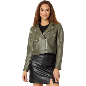 [BLANKNYC] Womens Women's Vegan Leather Moto Jacket