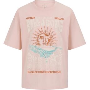 Billabong Girls' Premium Short Sleeve Oversized Logo Graphic T-Shirt