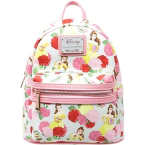 Loungefly Disney Beauty and the Beast Allover Print Womens Double Strap Shoulder Bag Purse
