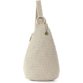 The Sak Geo Sling Backpack in Crochet, Single Backpack Strap, Ecru