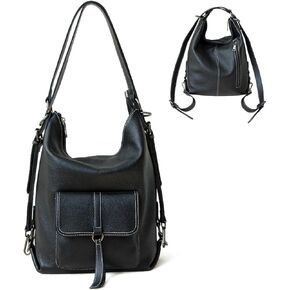 Genuine Leather Backpack Purse for Women Large Capacity, Anti-Theft Travel Backpack Leather Convertible Shoulder Bag with 2 Adjustable Straps in Kuwait