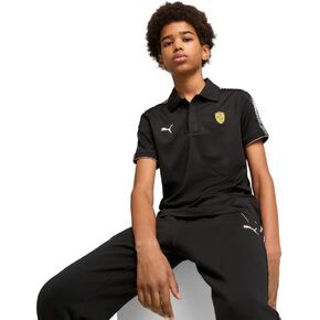 PUMA Kid's Scuderia Ferrari Race Cloudspun Polo, Black SS25, Small