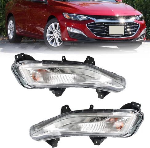 Left+Right Side Fog Lights Assembly Replacement for 2019 2020 Chevy Malibu Daytime Running Light Turn Signal Lights Driver & Passenger Side in Saudi Arabia