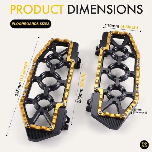 Road King Street Glide Floorboards MX Foot Boards For Harley Touring CVO Brake Shifter Levers (Black + Yellow, 2014-UP Touring) in Saudi Arabia