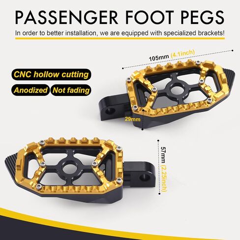 Road King Street Glide Floorboards MX Foot Boards For Harley Touring CVO Brake Shifter Levers (Black + Yellow, 2014-UP Touring) in Saudi Arabia