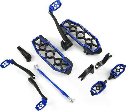 Road King Street Glide Floorboards MX Foot Boards For Harley Touring CVO Brake Shifter Levers (Black + Yellow, 2014-UP Touring) in Saudi Arabia