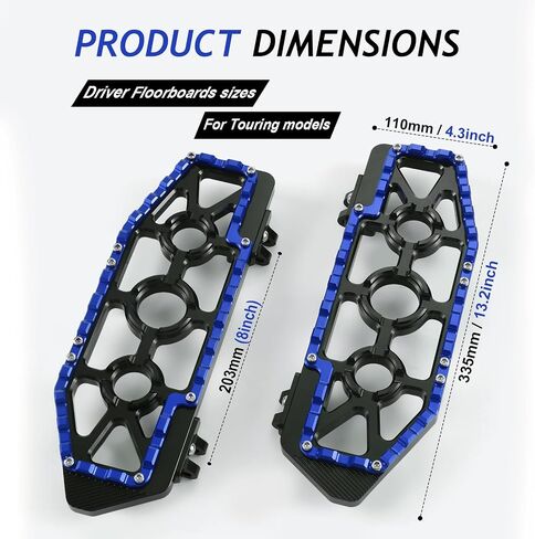 Road King Street Glide Floorboards MX Foot Boards For Harley Touring CVO Brake Shifter Levers (Black + Yellow, 2014-UP Touring) in Saudi Arabia