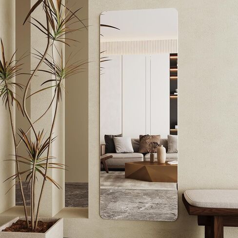 Mirror Full Length 21x57,Nano Glass Frameless Mirror Full Body,Mirrors Full Length Wall Mounted for Bedroom,Full Body Mirrors in Kuwait