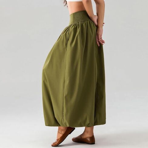 nufiwi نساء y2k فقاعة maxi تنورة منخفضة مرنة الخصر in Kuwait