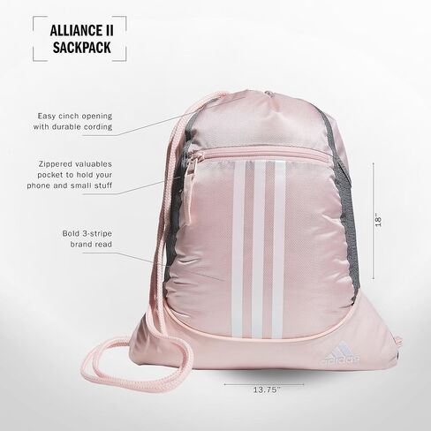 adidas Alliance Sackpack, Drawstring Backpack, Lightweight Small Gym Bag for Women and Men, Olive Strata Green/Black/Silver Metallic, One Size in Saudi Arabia