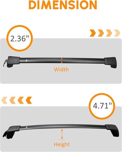 Snailfly Upgraded Crossbars Fit for 2015-2024 Volvo XC90 Lockable Roof Rack Cross Bars Cargo Accessories, Work for Flush Side Rails in Saudi Arabia