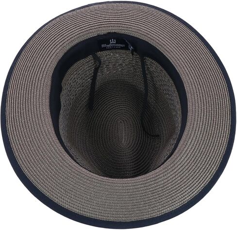 Richman Brothers Men's Polybraid Fedora Hat with Grossgrain Ribbon and Feather in Kuwait
