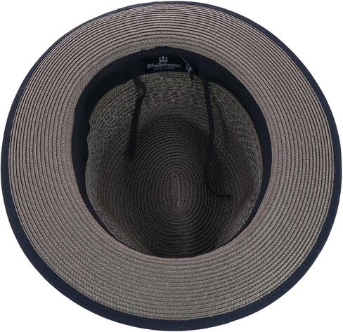 Richman Brothers Men's Polybraid Fedora Hat with Grossgrain Ribbon and Feather in Kuwait