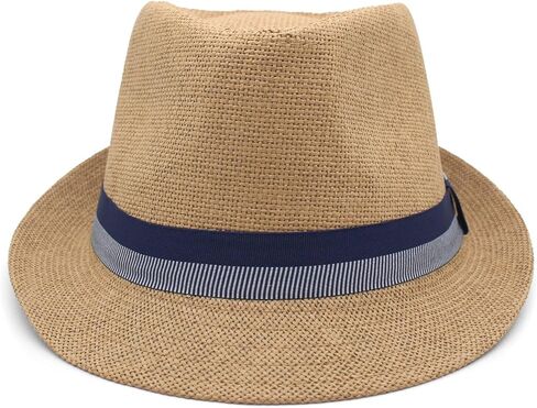 Lidhay Short Brim Panama Hat القبعات Fedora للرجال للنساء الصيف دربي Trilby Hats Beach Sun Hat in Kuwait