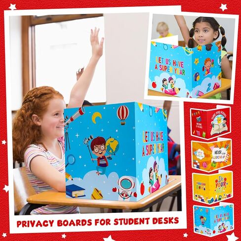 12 قطعة من لوحات الخصوصية للفصل الدراسي وشاشة الخصوصية للمكتب بألوان زاهية ولوحة الخصوصية وفواصل مكتب الفصل الدراسي للطلاب ومجلدات الخصوصية للمدرسة والمعلم والطلاب واللوازم المكتبية لاختبار الدراسة (رائعة) in Kuwait