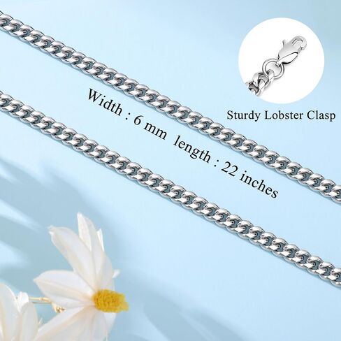 Joycuff Mens Cuban Link Chain Necklace for Boyfriend Gold Silver Steel Stainly Steel 6mm 10mm Hip Hop Anniversary Jewelry Jewely for Men in Kuwait