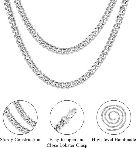 Joycuff Mens Cuban Link Chain Necklace for Boyfriend Gold Silver Steel Stainly Steel 6mm 10mm Hip Hop Anniversary Jewelry Jewely for Men in Kuwait
