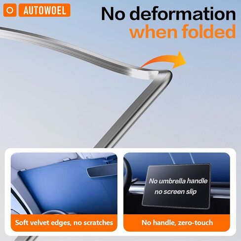 Ice Crystal Blue Car Sunshade for Windshield - UPF50+ Reflective Heat Shield with Cooling Technology, 3-Second Install Foldable 240T Material Sun Shade Visor Medium (55.9" L x 29.5" W) in Saudi Arabia