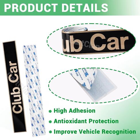 لوحة اسم بديلة لعربة الجولف، مناسبة لعربة الجولف Club Car DS وCarryall، استبدال Stricker OEM#: 1014198 in Kuwait
