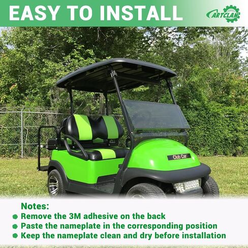 لوحة اسم بديلة لعربة الجولف، مناسبة لعربة الجولف Club Car DS وCarryall، استبدال Stricker OEM#: 1014198 in Kuwait