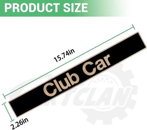 لوحة اسم بديلة لعربة الجولف، مناسبة لعربة الجولف Club Car DS وCarryall، استبدال Stricker OEM#: 1014198 in Kuwait