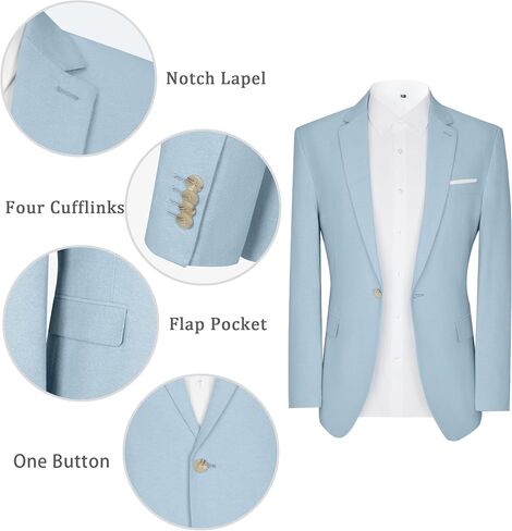 Mens Suit Slim Fit 2 Piece Suits for Men Formal Suit Jacket Pants Business Casual Suits Wedding Prom Tuxedos in Saudi Arabia