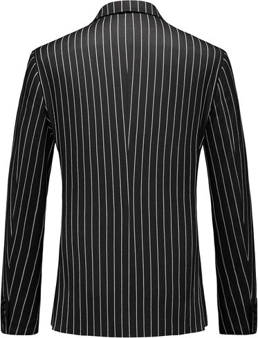 MOGU Mens Double Breasted Pinstripe Suit - 2 Piece Slim Fit Vintage Tuxedo for Groomsmen, Wedding, Prom in Saudi Arabia