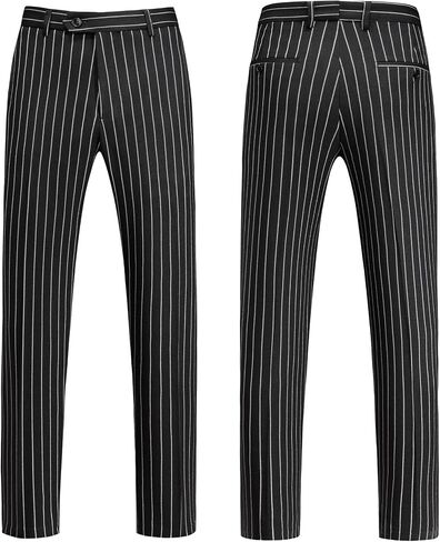 MOGU Mens Double Breasted Pinstripe Suit - 2 Piece Slim Fit Vintage Tuxedo for Groomsmen, Wedding, Prom in Saudi Arabia