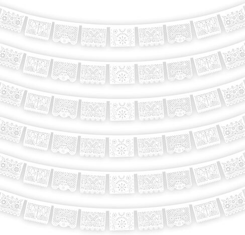 6 حزم 108 قدم فييستا ديكورات الحفلات، لافتات الحفلات المكسيكية، لافتات بابيل بيكادو، سينكو دي مايو، ديكورات ديا دي لوس مورتوس ديكور المكسيك، لافتة الهالوين، ديكورات حفلات أعياد الميلاد in Kuwait