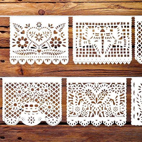 6 حزم 108 قدم فييستا ديكورات الحفلات، لافتات الحفلات المكسيكية، لافتات بابيل بيكادو، سينكو دي مايو، ديكورات ديا دي لوس مورتوس ديكور المكسيك، لافتة الهالوين، ديكورات حفلات أعياد الميلاد in Kuwait