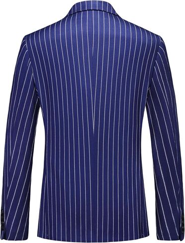 MOGU Mens Double Breasted Pinstripe Suit - 2 Piece Slim Fit Vintage Tuxedo for Groomsmen, Wedding, Prom in Saudi Arabia