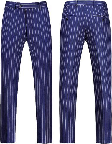 MOGU Mens Double Breasted Pinstripe Suit - 2 Piece Slim Fit Vintage Tuxedo for Groomsmen, Wedding, Prom in Saudi Arabia