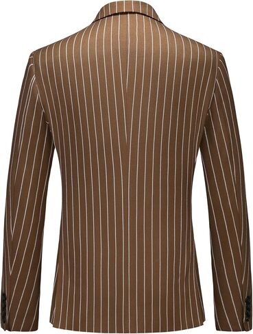 MOGU Mens Double Breasted Pinstripe Suit - 2 Piece Slim Fit Vintage Tuxedo for Groomsmen, Wedding, Prom in Saudi Arabia