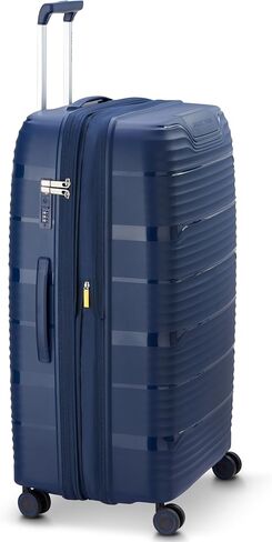 DELSEY Paris Dune Hardside Expandable Luggage with Spinner Wheels, Navy Blue, Checked-Large 29 Inch in Saudi Arabia