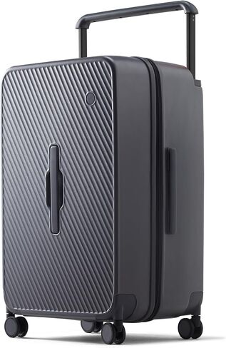 mixi 26 Inch Large Checked Luggage Suitcase with Spinner Wheels Upgrade Wide Handle PC Hard Shell Rolling Travel Suitcase with TSA Lock, Rock Gray in Kuwait