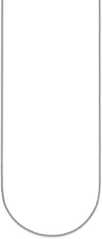 Diamond2Deal Platinum Polished Solid Wheat Chain Necklace 16" to 30" (Width- 1.1 mm to 2 mm) in Saudi Arabia