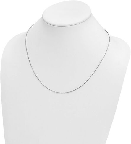 Diamond2Deal Platinum Polished Solid Wheat Chain Necklace 16" to 30" (Width- 1.1 mm to 2 mm) in Saudi Arabia