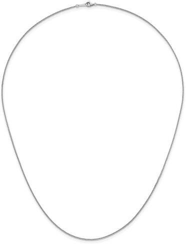 Diamond2Deal Platinum Polished Solid Wheat Chain Necklace 16" to 30" (Width- 1.1 mm to 2 mm) in Saudi Arabia