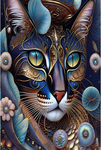 Ingooood Jigsaw Puzzle 1000 Pieces- Cat Series - Colorful cat-2 - Entertainment Toys for Adult Special Graduation or Birthday Gift Home Decor in Kuwait