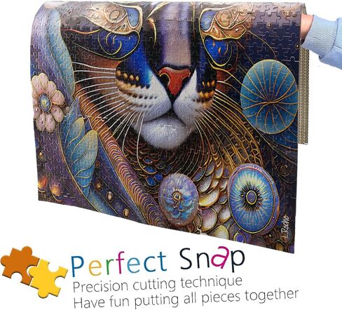 Ingooood Jigsaw Puzzle 1000 Pieces- Cat Series - Colorful cat-2 - Entertainment Toys for Adult Special Graduation or Birthday Gift Home Decor in Kuwait