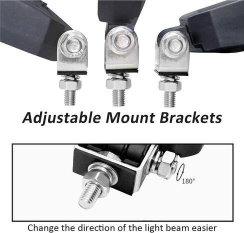 Boat Lights LED Waterproof, Marine LED Spotlights for Boats, 120W 4 Inch Combo Beam Yacht Dock Lights Truck Tractor ATV UTV Work Light Bar Pods, 2 Pack White Housing in Kuwait