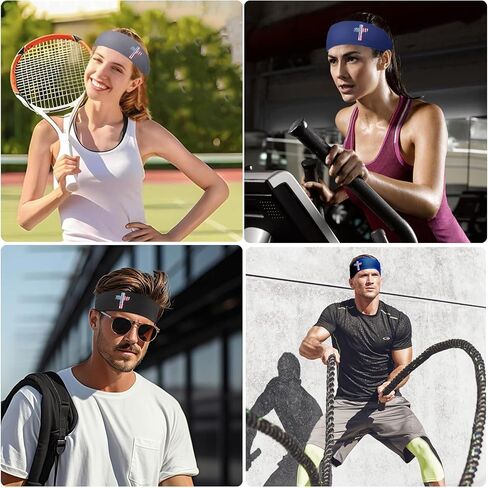 3 PCS Sport Headbands for Men Women Workout Cooling Sweat Bands Headbands Men Sweatbands Running in Saudi Arabia