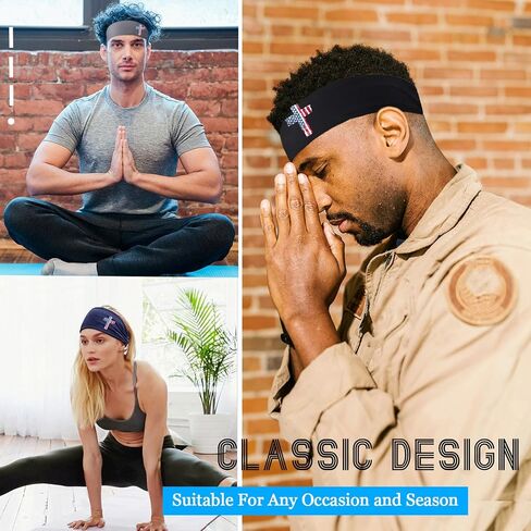3 PCS Sport Headbands for Men Women Workout Cooling Sweat Bands Headbands Men Sweatbands Running in Saudi Arabia
