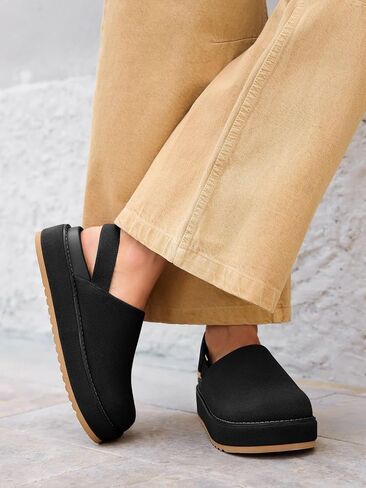 Coutgo Women Platform Clogs حزام قابل للتعديل على البغال أحذية مريحة السقوط in Saudi Arabia