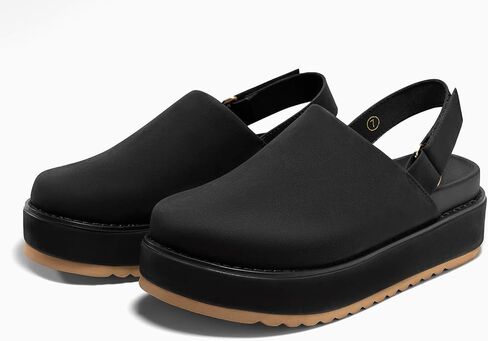 Coutgo Women Platform Clogs حزام قابل للتعديل على البغال أحذية مريحة السقوط in Saudi Arabia