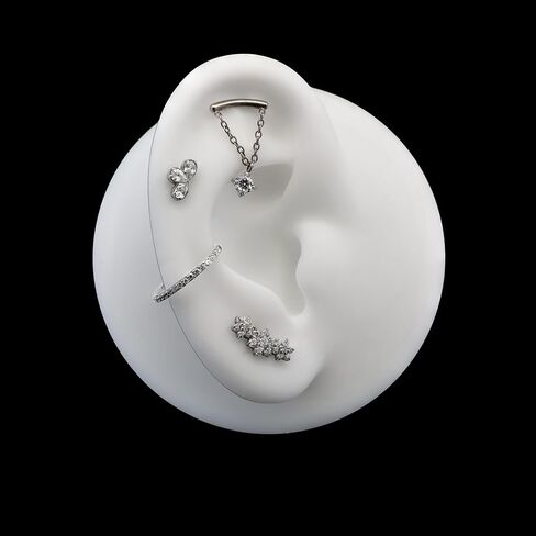 limerencia Hypoallergenic Titanium ASTM F136-18G 6mm 8mm 10mm Flat Back Internal Thread Stud Earring Piercing Jewelry for Tragus Helix Conch Cartilage Nose Lip(1pc) in Saudi Arabia