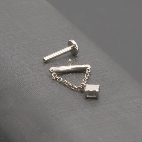 limerencia Hypoallergenic Titanium ASTM F136-18G 6mm 8mm 10mm Flat Back Internal Thread Stud Earring Piercing Jewelry for Tragus Helix Conch Cartilage Nose Lip(1pc) in Saudi Arabia